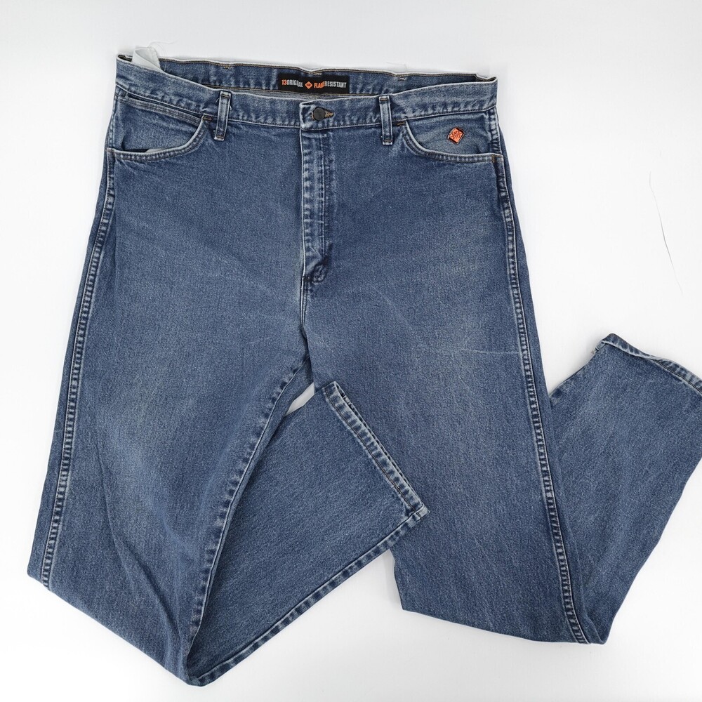 Wrangler FR Jeans Mens 40 Blue Flame Resistant Workwear Denim FR13MWZ